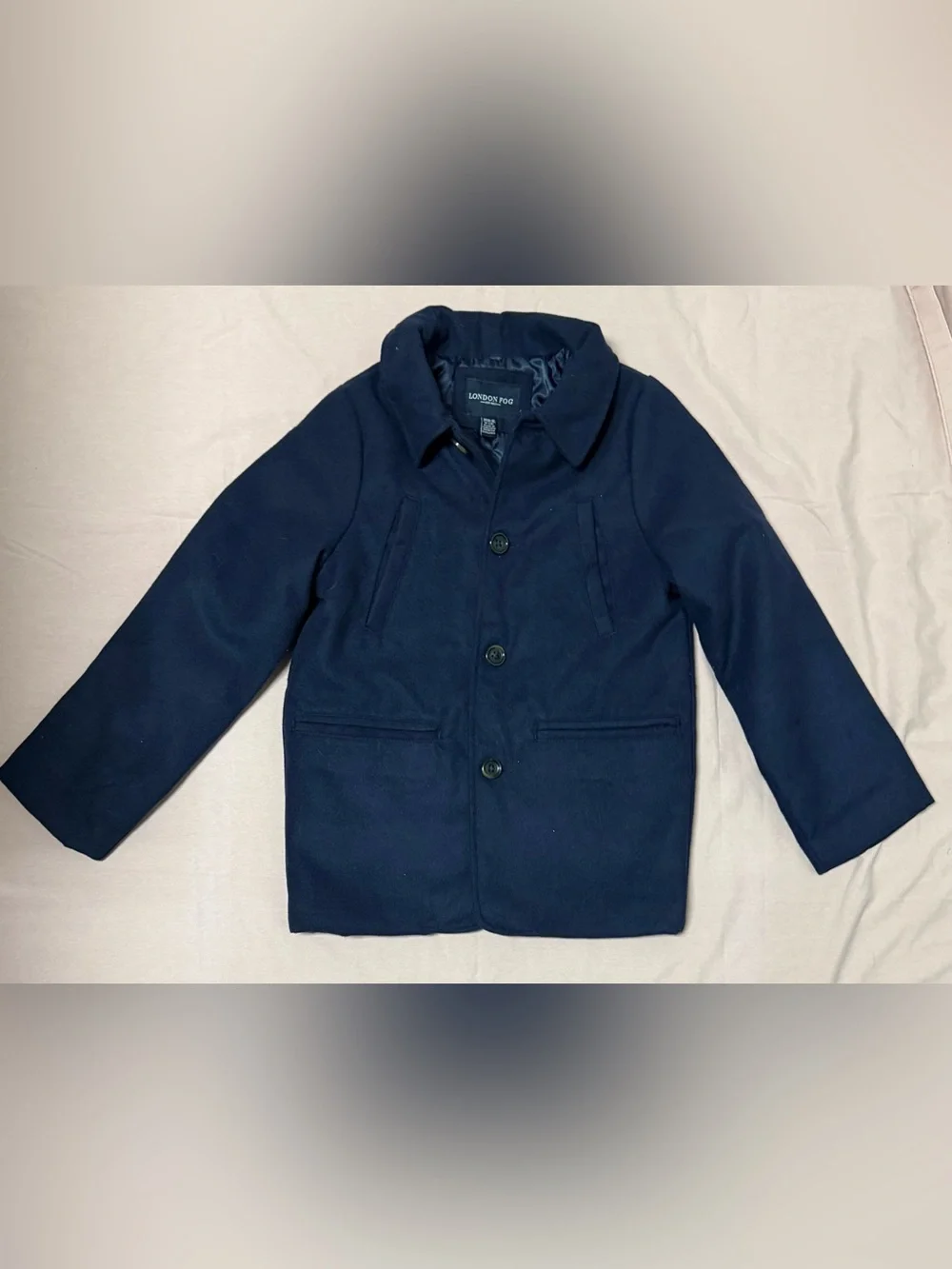London Fog Kids Navy Pea Coat